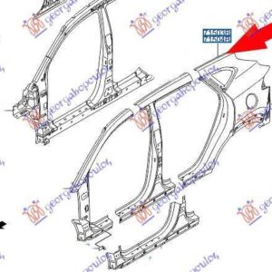 375001682 Hyundai Tucson 2015-2018 | Φτερό Πίσω Αριστερό