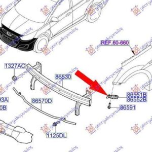 377104282 Hyundai Accent Sedan 2014-2018 | Βάση Προφυλακτήρα Εμπρός Αριστερή