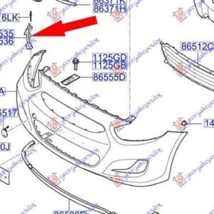 377004283 Hyundai Accent Sedan 2011-2014 | Βάση Προφυλακτήρα Εμπρός Δεξιά