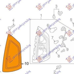 422006211 Kia Soul 2008-2011 | Πλαίσιο Φανού Πίσω Δεξιό