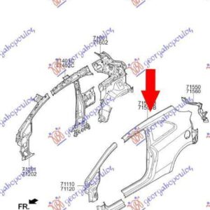 423101681 Kia Rio Hatchback 2014-2017 | Φτερό Πίσω Δεξιό