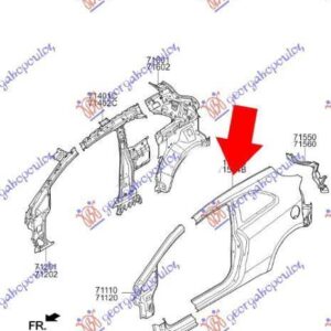 423101682 Kia Rio Hatchback 2014-2017 | Φτερό Πίσω Αριστερό