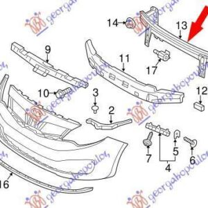 423003840 Kia Rio Hatchback 2011-2014 | Τραβέρσα Προφυλακτήρα Εμπρός