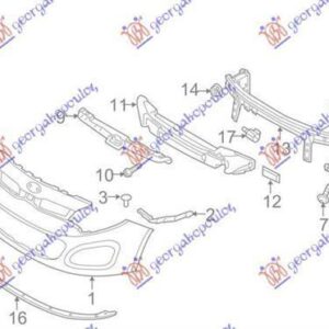 423004286 Kia Rio Hatchback 2011-2014 | Βάση Προφυλακτήρα Εμπρός Δεξιά