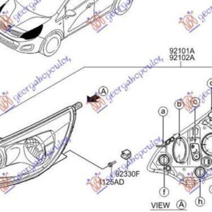 423105153 Kia Rio Hatchback 2014-2017 | Φανός Ηλεκτρικός Εμπρός Δεξιός