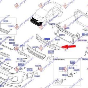 423104900 Kia Rio Hatchback 2014-2017 | Αντιθορυβικό Προφυλακτήρα Εμπρός