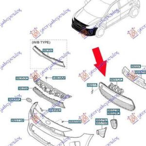 423204800 Kia Rio 2017-2020 | Δίχτυ Προφυλακτήρα Εμπρός