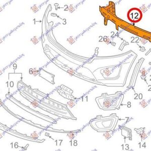 426103840 Kia Sorento 2014-2017 | Τραβέρσα Προφυλακτήρα Εμπρός