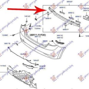 430103850 Kia Ceed 5θυρο 2010-2013 | Τραβέρσα Προφυλακτήρα Πίσω