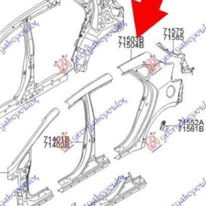 430201691 Kia Ceed 5θυρο 2013-2015 | Φτερό Πίσω Δεξιό