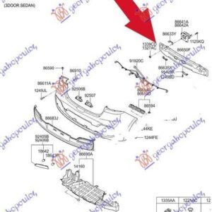 430303850 Kia Pro Ceed 3θυρο 2013-2015 | Τραβέρσα Προφυλακτήρα Πίσω