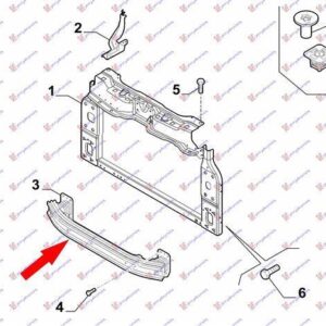 460003840 Lancia Ypsilon 2011- | Τραβέρσα Προφυλακτήρα Εμπρός