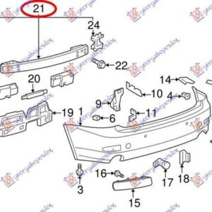 487103850 Lexus IS 2005-2013 | Τραβέρσα Προφυλακτήρα Πίσω