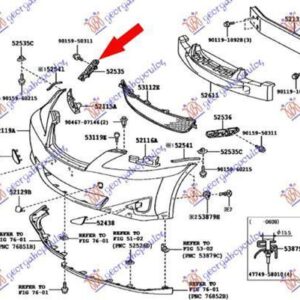 487104286 Lexus IS 2005-2013 | Βάση Προφυλακτήρα Εμπρός Δεξιά