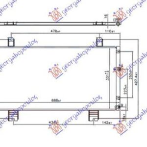 487106400 Lexus IS 2005-2013 | Ψυγείο A/C Βενζίνη