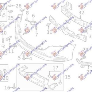 503203991 Mazda 6 2018- | Διακοσμητικό Προφυλακτήρα Εμπρός Δεξιό