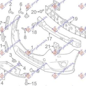 505004831 Mazda CX-5 2011-2017 | Διακοσμητικό Διχτυού Εμπρός Δεξιό