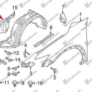 505100831 Mazda CX-5 2017-2022 | Ποδιά Μηχανής Δεξιά