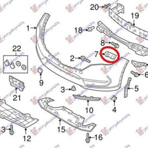 505104281 Mazda CX-5 2017-2022 | Βάση Προφυλακτήρα Εμπρός Δεξιά