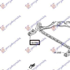 506004283 Mazda 2 2014-2020 | Βάση Προφυλακτήρα Εμπρός Δεξιά