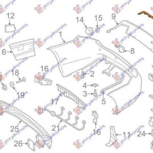 525104035 Mercedes-Benz E-Class Coupe/Cabrio 2013-2016 | Διακοσμητικό Σπόιλερ Πίσω