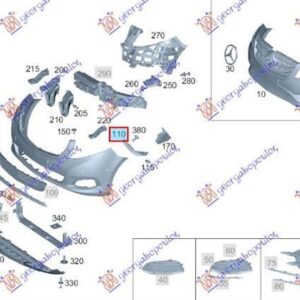 526204281 Mercedes-Benz V-Class 2015-2020 | Βάση Προφυλακτήρα Εμπρός Δεξιά