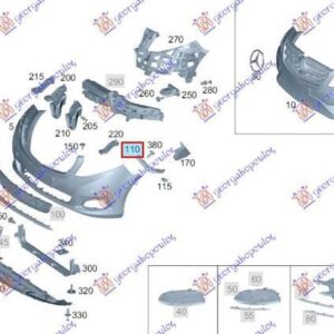 533604282 Mercedes-Benz EQV 2020- | Βάση Προφυλακτήρα Εμπρός Αριστερή