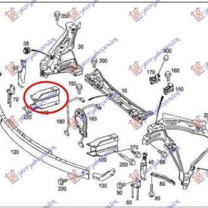 527304281 Mercedes-Benz GLK-Class 2012-2015 | Βάση Προφυλακτήρα Εμπρός Δεξιά