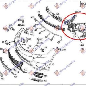 527004291 Mercedes-Benz GLK-Class 2008-2012 | Ενίσχυση Προφυλακτήρα Εμπρός Δεξιά