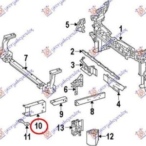 538104281 Mercedes-Benz B-Class 2011-2014 | Βάση Προφυλακτήρα Εμπρός Δεξιά