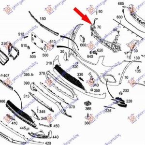 527404280 Mercedes-Benz GLC 2015-2020 | Ενίσχυση Προφυλακτήρα Εμπρός