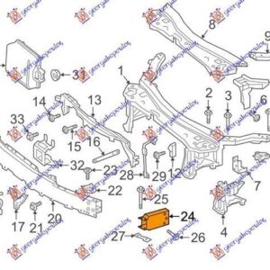 533504283 Mercedes-Benz EQC 2019- | Βάση Προφυλακτήρα Εμπρός Δεξιά