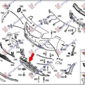 528100840 Mercedes-Benz A-Class 2012-2015 | Ποδιά Προφυλακτήρα Εμπρός