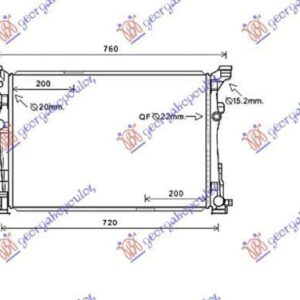 528206300 Mercedes-Benz A-Class 2015-2018 | Ψυγείο Νερού Βενζίνη/Πετρέλαιο