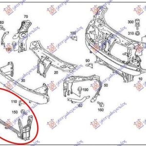 530000500 Mercedes-Benz S-Class 2005-2013 | Τραβέρσα Ψυγείου