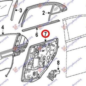 530107051 Mercedes-Benz S-Class 2013-2017 | Γρύλος Ηλεκτρικός Πίσω Δεξιός