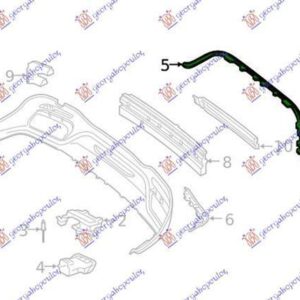 530204040 Mercedes-Benz S-Class 2017-2020 | Διακοσμητικό Σπόιλερ Πίσω