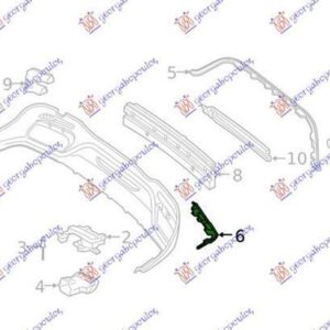 530204041 Mercedes-Benz S-Class 2017-2020 | Διακοσμητικό Σπόιλερ Πίσω Δεξιό