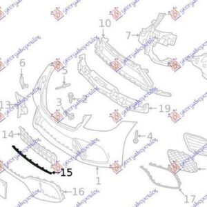 530204830 Mercedes-Benz S-Class 2017-2020 | Διακοσμητικό Διχτυού Εμπρός