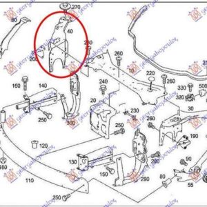 531000271 Mercedes-Benz CLS Coupe 2004-2008 | Φανοστάτης Άνω Εμπρός Δεξιός