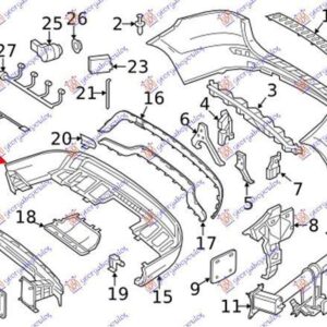 533006390 Mercedes-Benz M-Class 2011-2015 | Σπόιλερ Πίσω