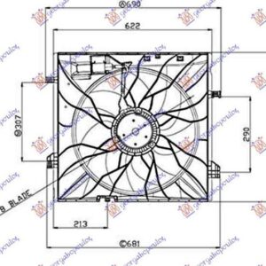 533006450 Mercedes-Benz M-Class 2011-2015 | Βεντιλατέρ