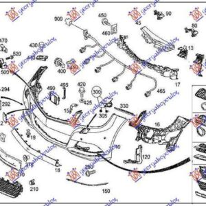 536004010 Mercedes-Benz C-Class 2011-2014 | Βάση Πινακίδας Εμπρός