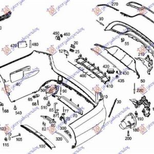 536104303 Mercedes-Benz C-Class 2014-2018 | Βάση Προφυλακτήρα Πίσω Δεξιά