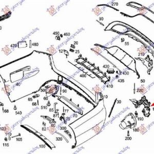 536104308 Mercedes-Benz C-Class 2014-2018 | Βάση Προφυλακτήρα Πίσω Δεξιά