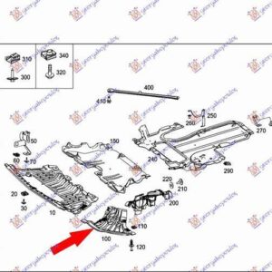 525200842 Mercedes-Benz E-Class Coupe/Cabrio 2016-2020 | Ποδιά Μηχανής Αριστερή