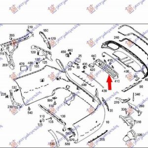 540104290 Mercedes-Benz E-Class 2016-2020 | Βάση Αισθητήρα Μπαγκάζ Πίσω