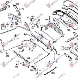 540104321 Mercedes-Benz E-Class 2016-2020 | Ενίσχυση Προφυλακτήρα Πίσω Δεξιά