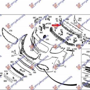 540104900 Mercedes-Benz E-Class 2016-2020 | Αντιθορυβικό Προφυλακτήρα Εμπρός