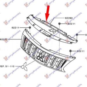 555100210 Mitsubishi L 200 2015-2019 | Κάλυμμα Μετώπης